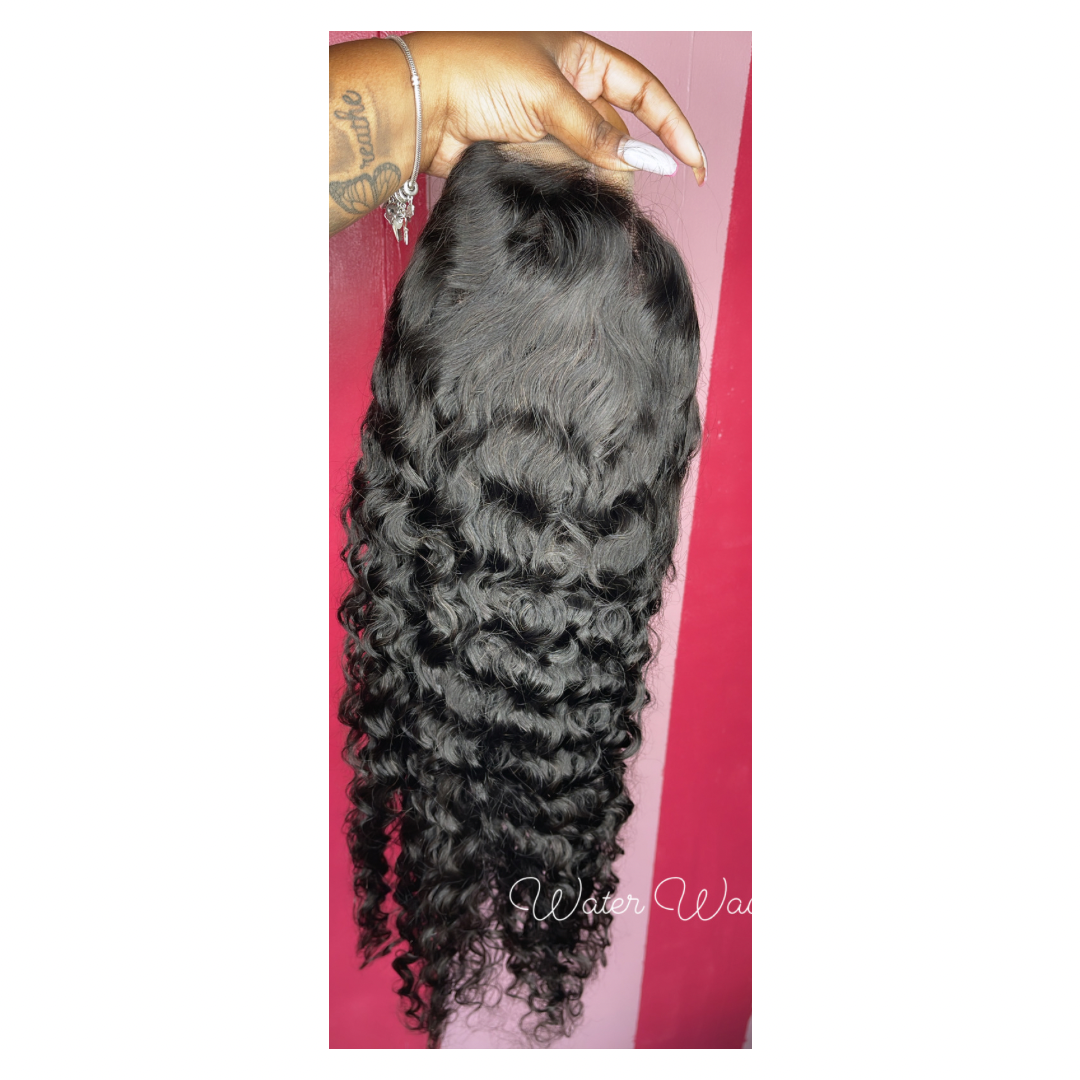 Transparent Water Wave 5x5 Lace Closure Wig